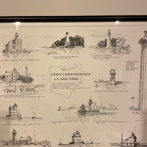 HILARY H. SHEETER Limited Edition Ohio Lighthouses Illustration Print 201/700